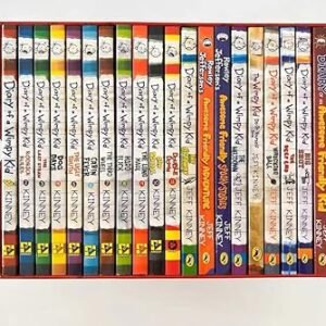 A Library of Diary of a Wimpy Kid 1-21 Books Complete Collection Boxed Set